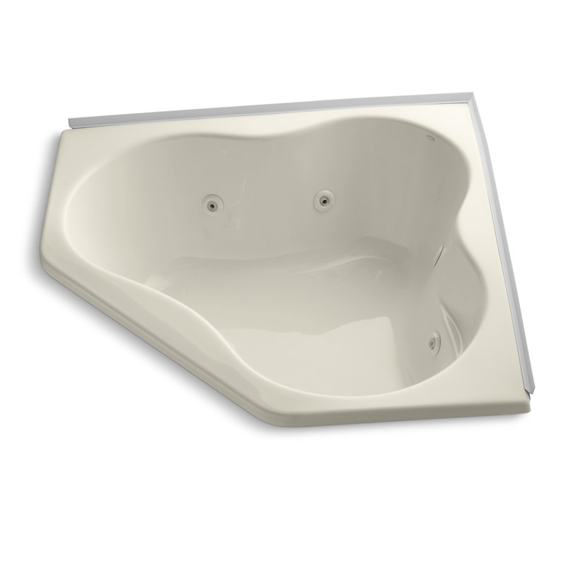 Kohler Proflex 54" x 54" Corner Whirlpool Bathtub | Wayfair